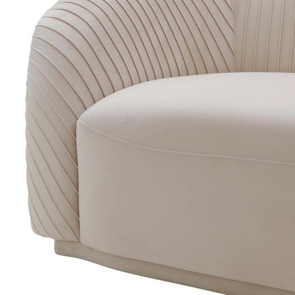 Yara 90.6" Pleated Performance Velvet Sofa by Inspire Me! Home Decor