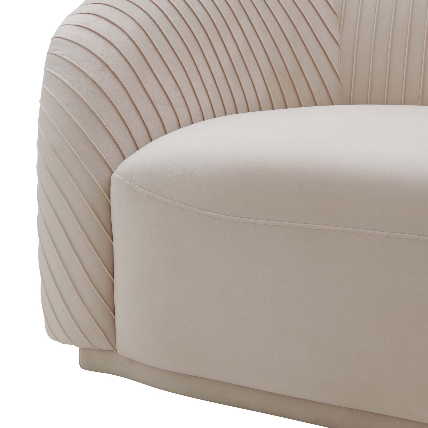 Yara 90.6" Pleated Performance Velvet Sofa by Inspire Me! Home Decor