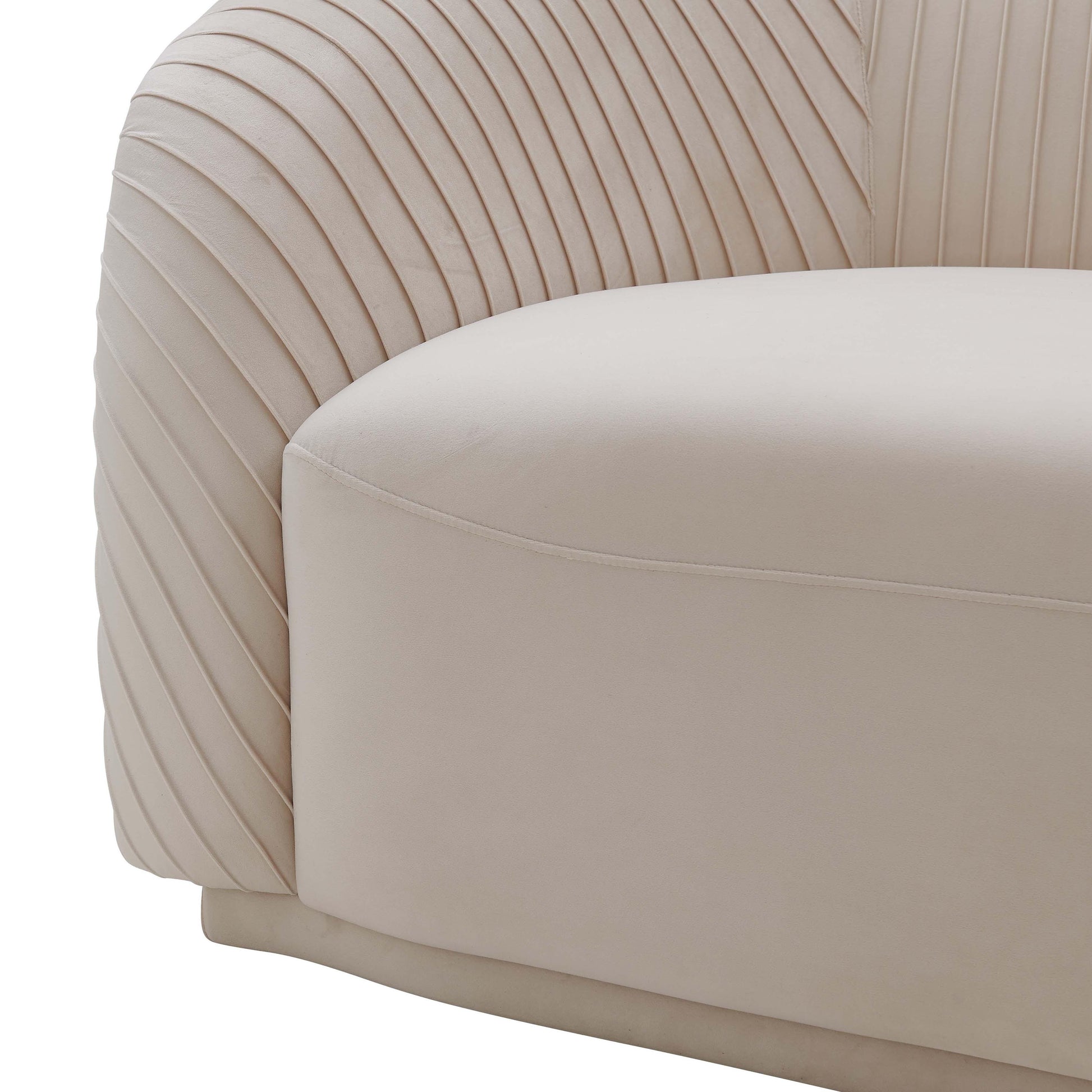 Yara 90.6" Pleated Performance Velvet Sofa by Inspire Me! Home Decor