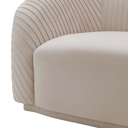 Yara 90.6" Pleated Performance Velvet Sofa by Inspire Me! Home Decor