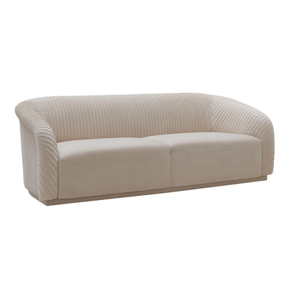 Yara 90.6" Pleated Performance Velvet Sofa by Inspire Me! Home Decor