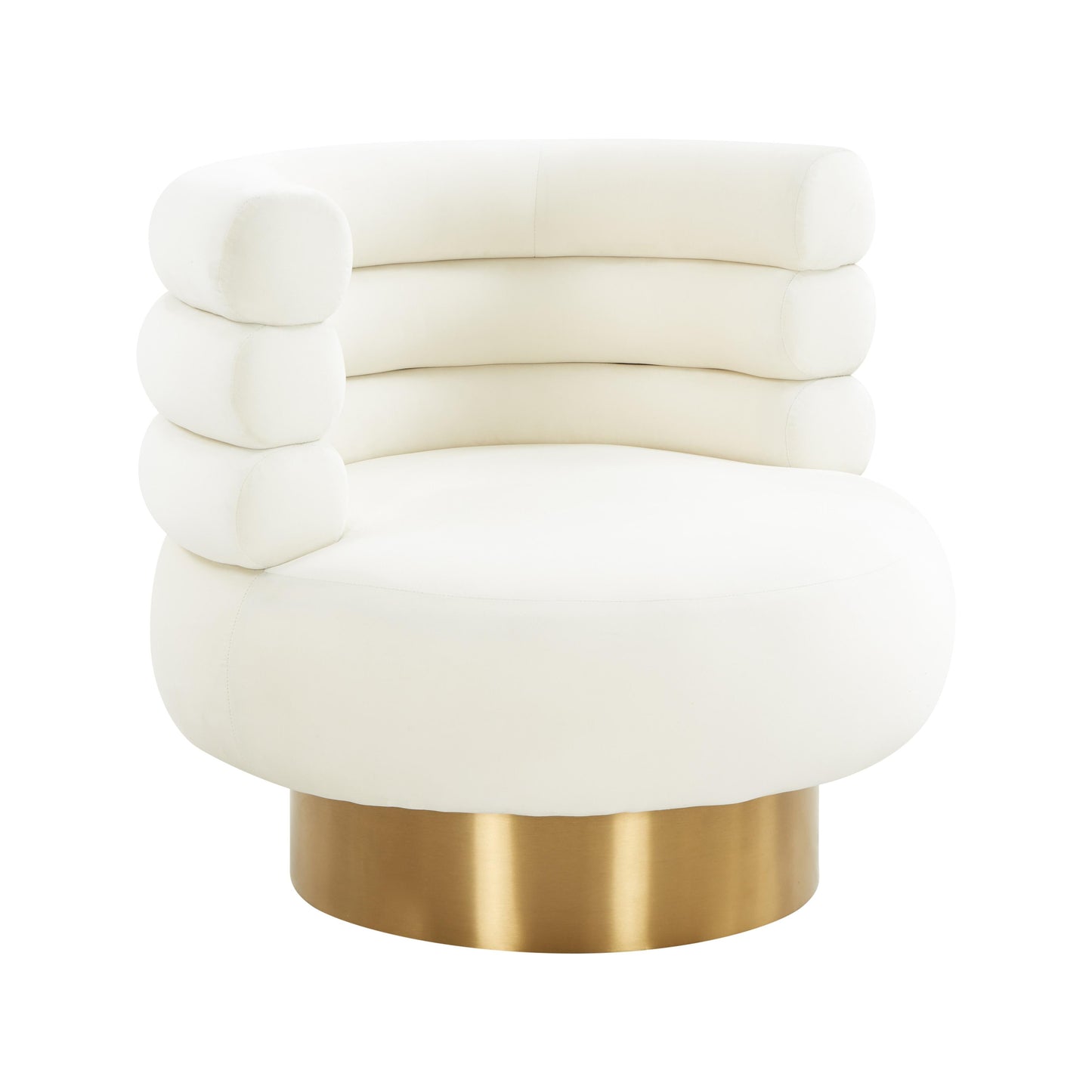 Naomi Velvet Performance Swivel Accent Chair