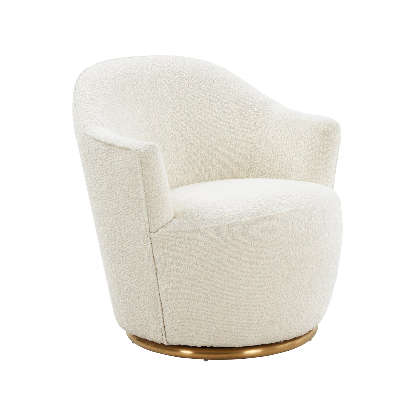 Skyla Performance Boucle Swivel Accent Chair - Cream