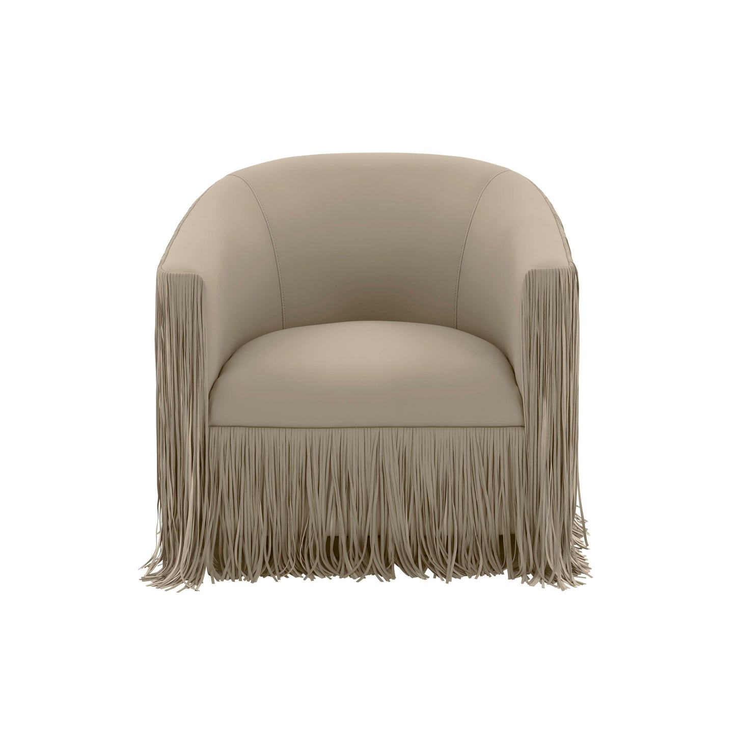 Shag Me Performance Vegan Leather Swivel Accent Chair