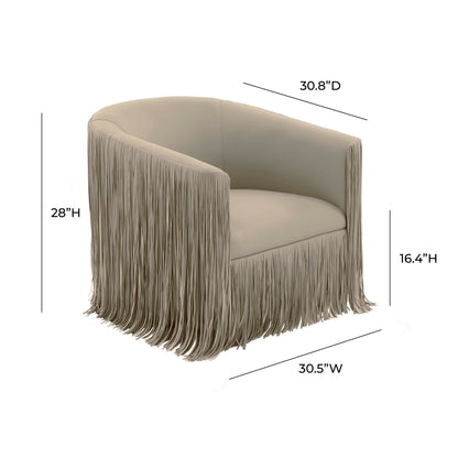 Shag Me Performance Vegan Leather Swivel Accent Chair