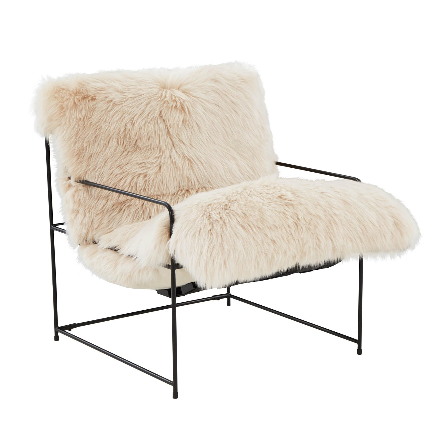 Kimi Genuine Sheepskin Accent Chair - Natural