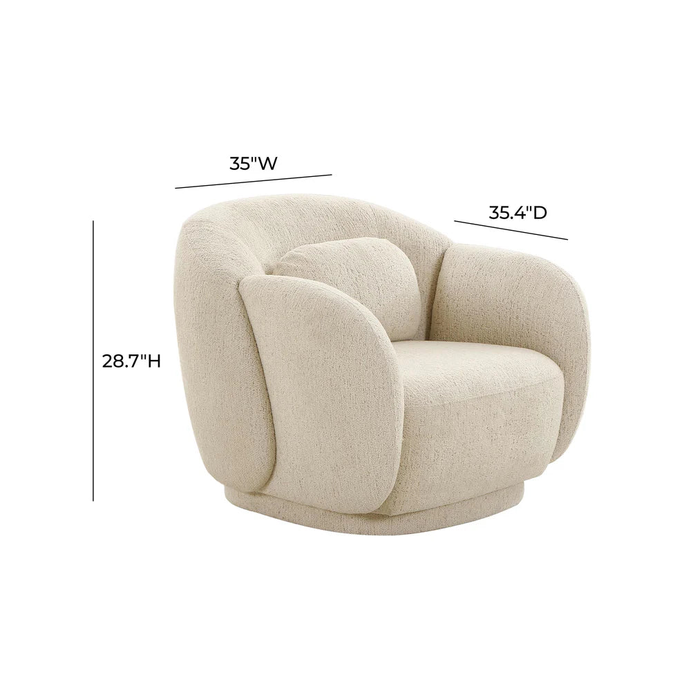 Misty Performance Boucle Accent Chair Cream