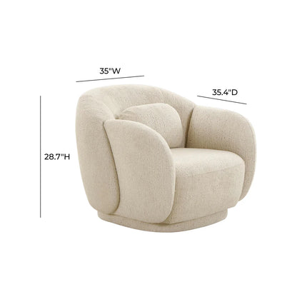 Misty Performance Boucle Accent Chair Cream