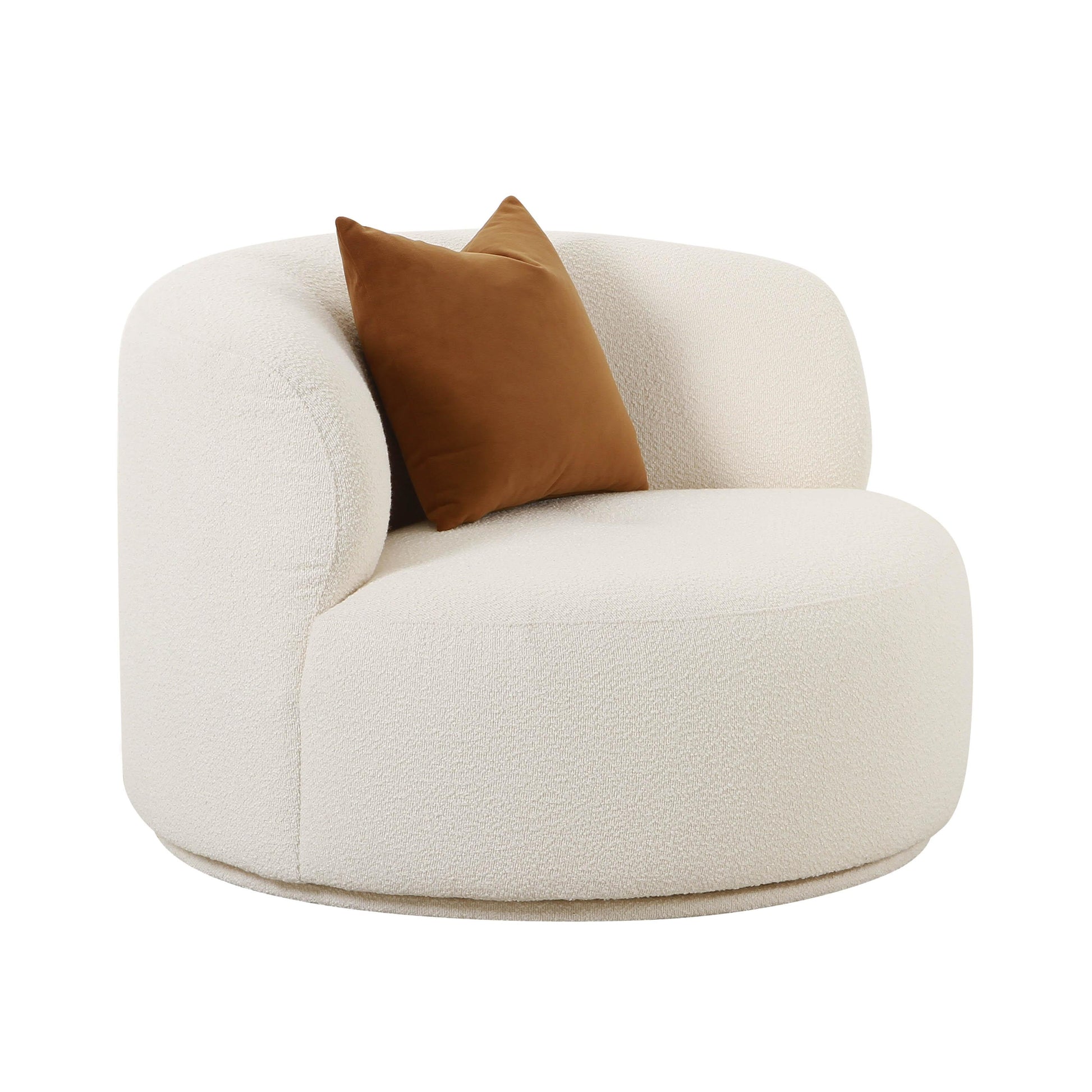 Fickle Cream Performance Boucle Swivel Chair - Default Variant