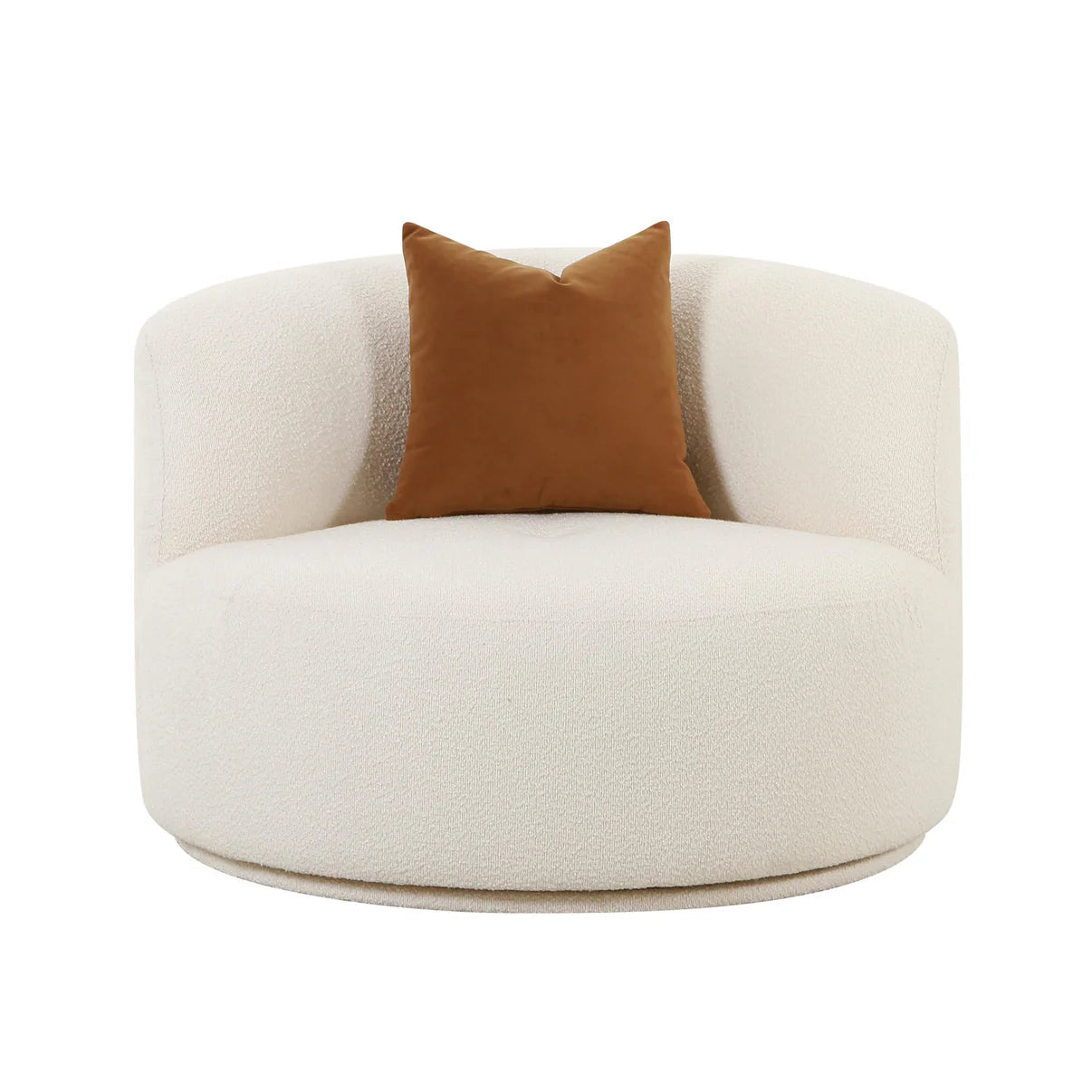Fickle Cream Performance Boucle Swivel Chair