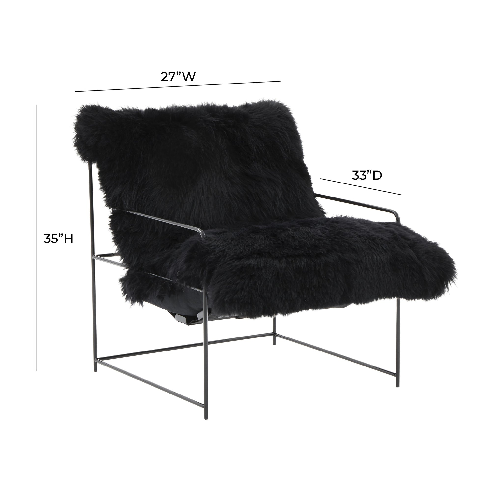 Kimi Genuine Sheepskin Accent Chair