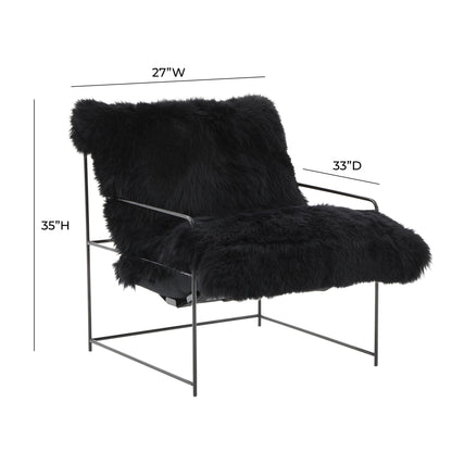 Kimi Genuine Sheepskin Accent Chair