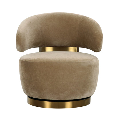Austin Upcycled Contract-Grade Fabric Swivel Accent Chair