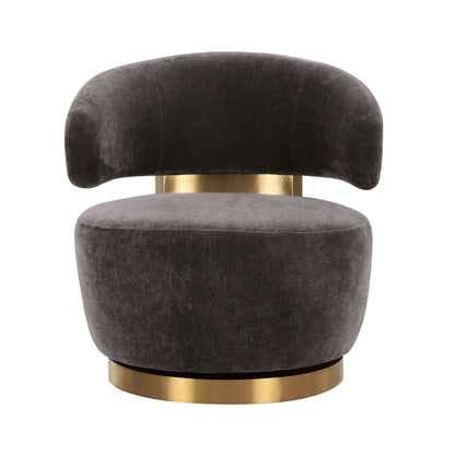 Austin Upcycled Contract-Grade Fabric Swivel Accent Chair