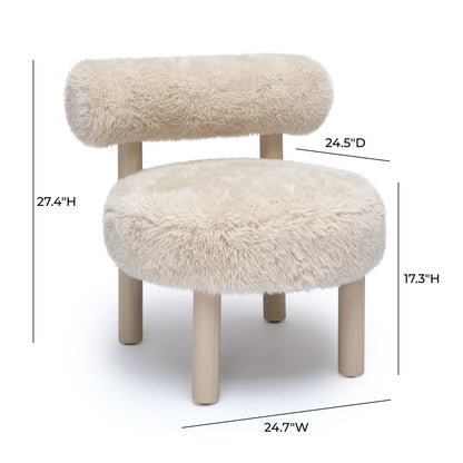 Carmel Contract-Grade Vegan Shearling Accent Chair