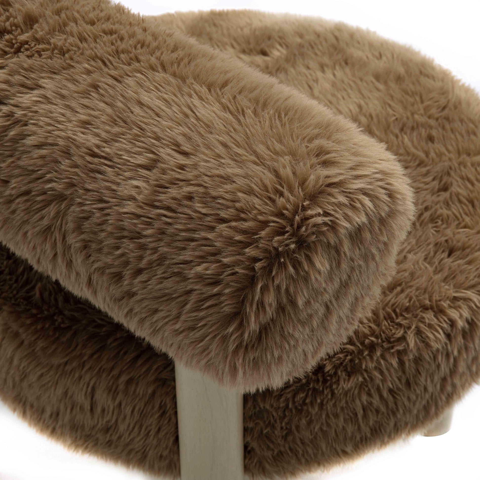 Carmel Contract-Grade Vegan Shearling Accent Chair
