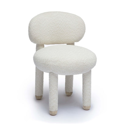 Manu Nubby Performance Fabric Side Chair - Cream