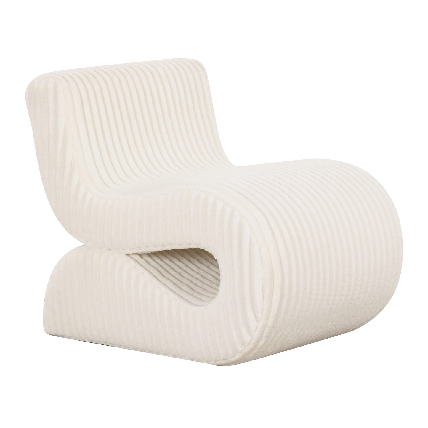 Senna Performance Oversized Corduroy Accent Chair - Cream