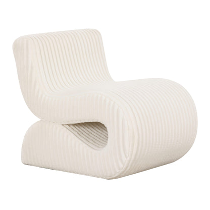 Senna Performance Oversized Corduroy Accent Chair - Cream