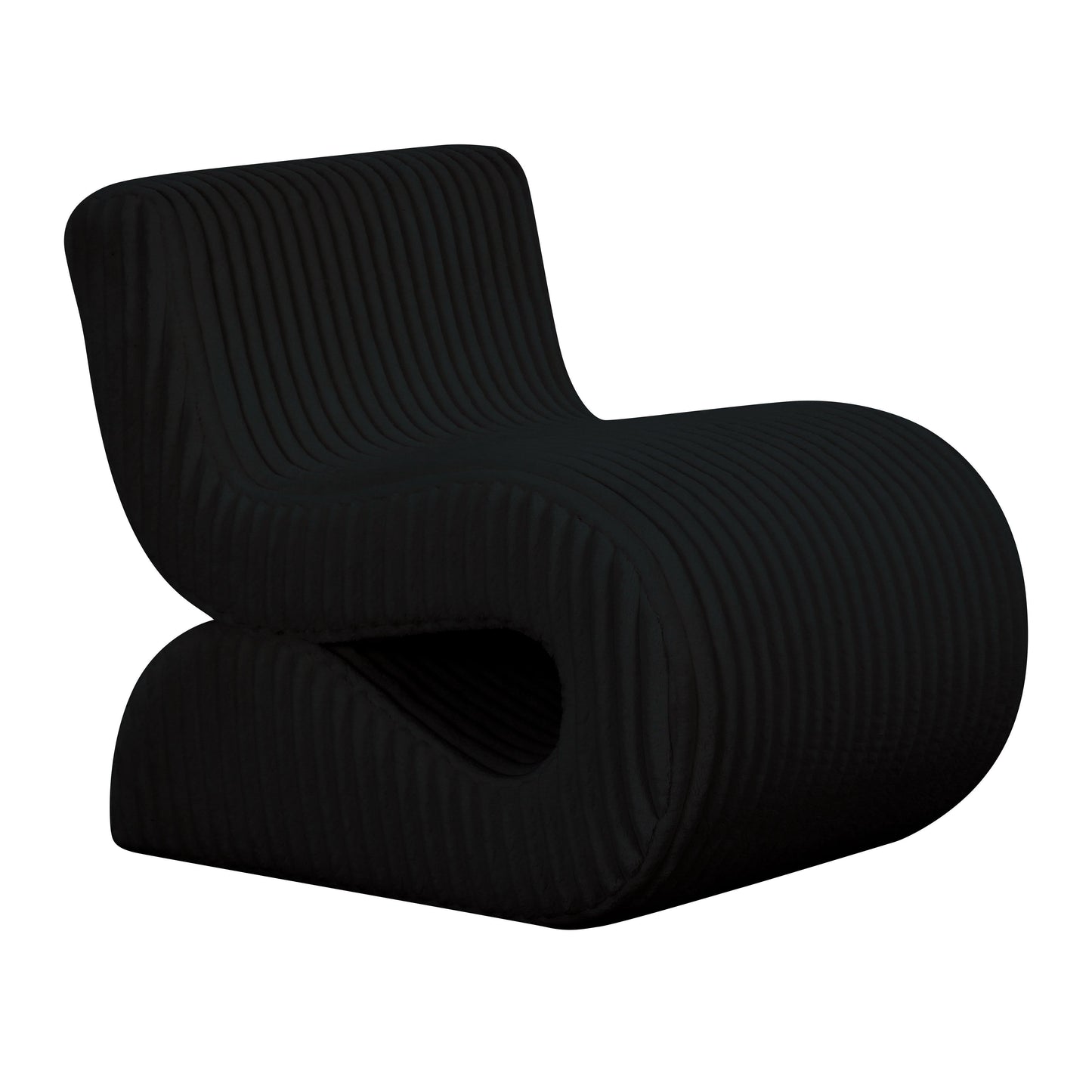 Senna Performance Oversized Corduroy Accent Chair - Black