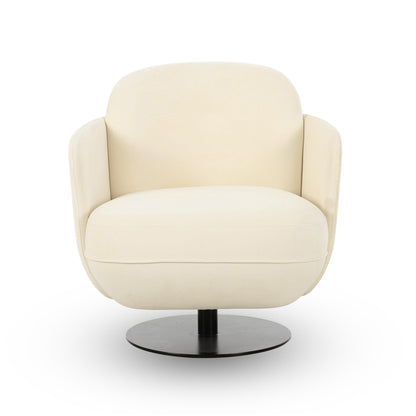 Solange Performance Velvet Swivel Accent Chair