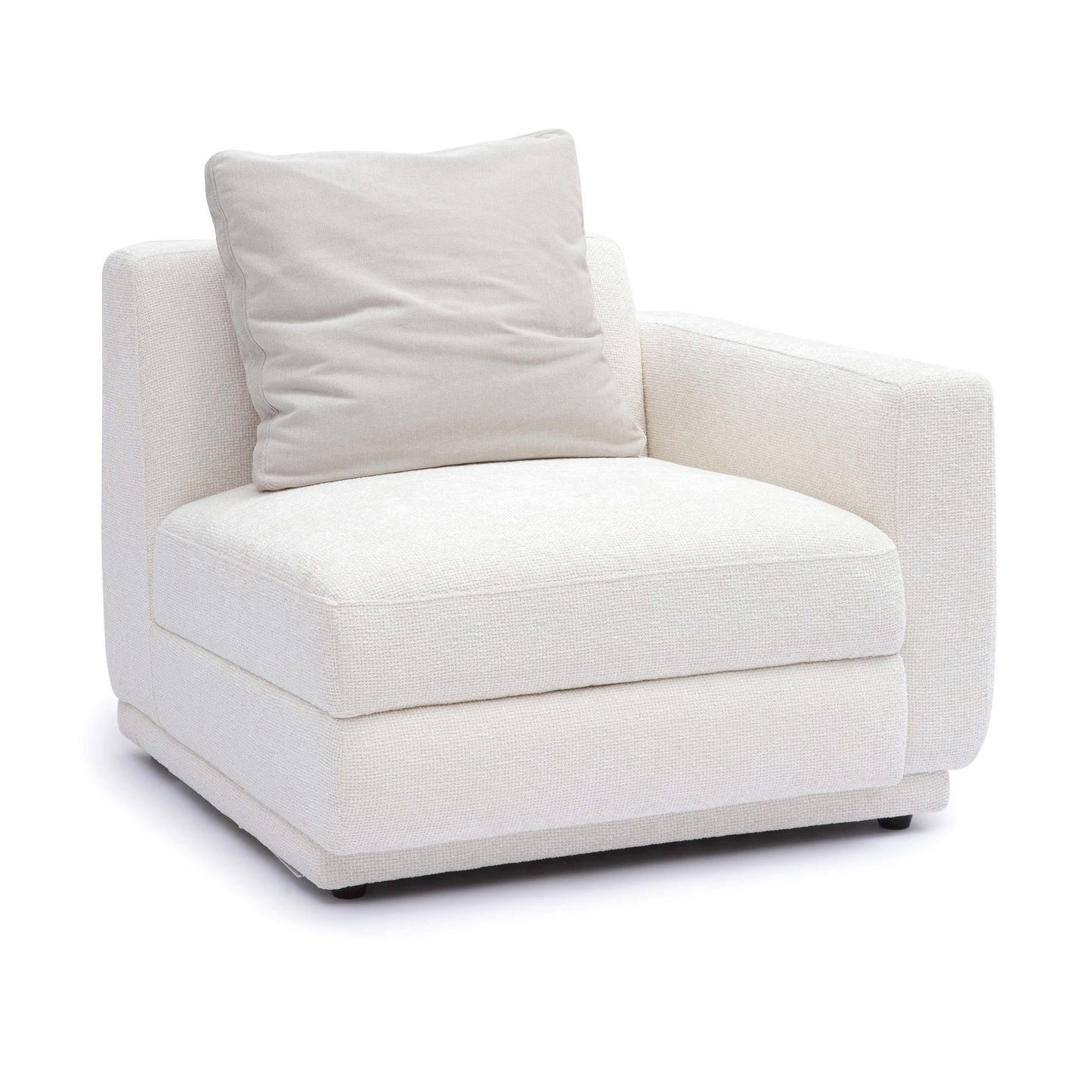 Perry Cream Performance Chenille Modular Corner Chair - RAF