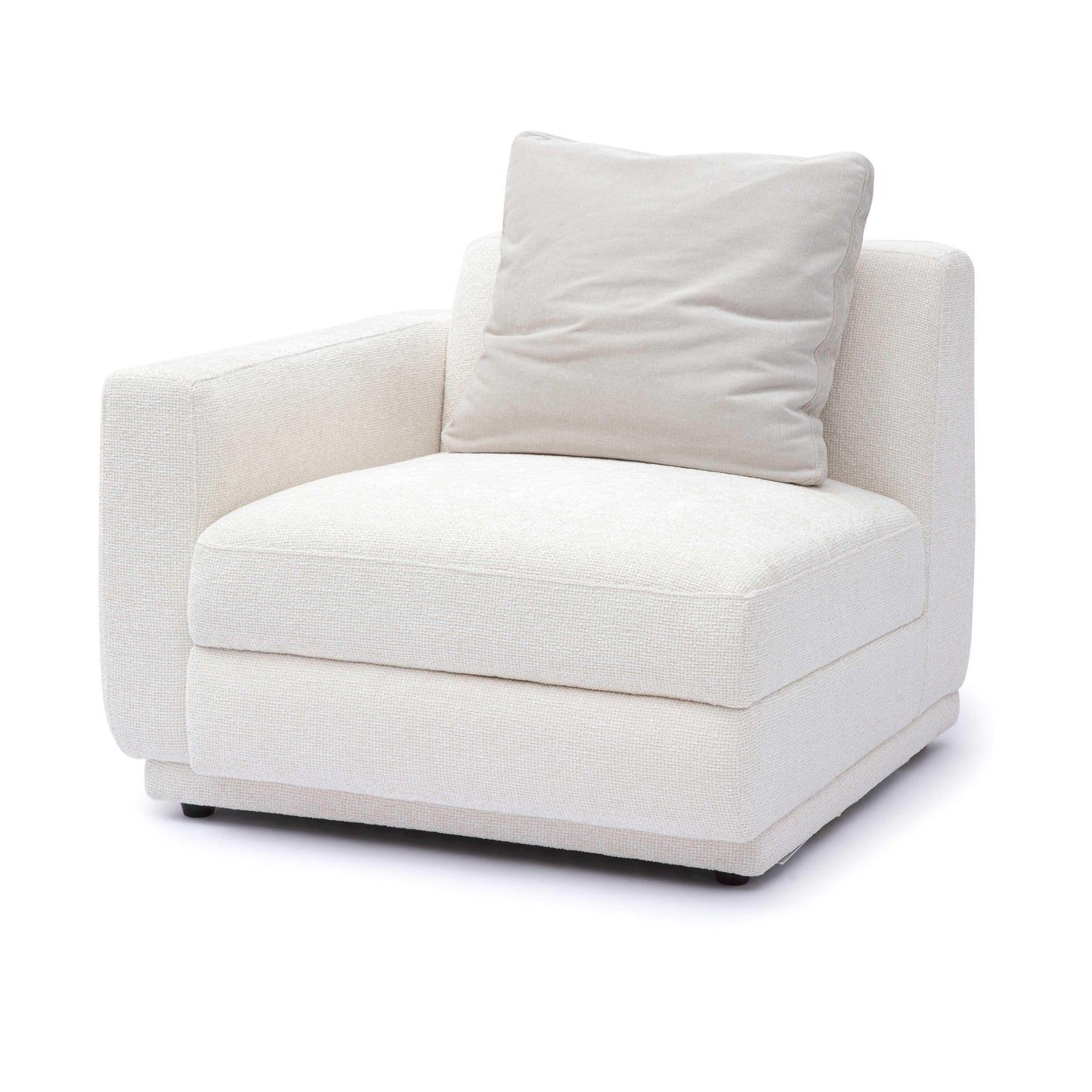Perry Cream Performance Chenille Modular Corner Chair - LAF