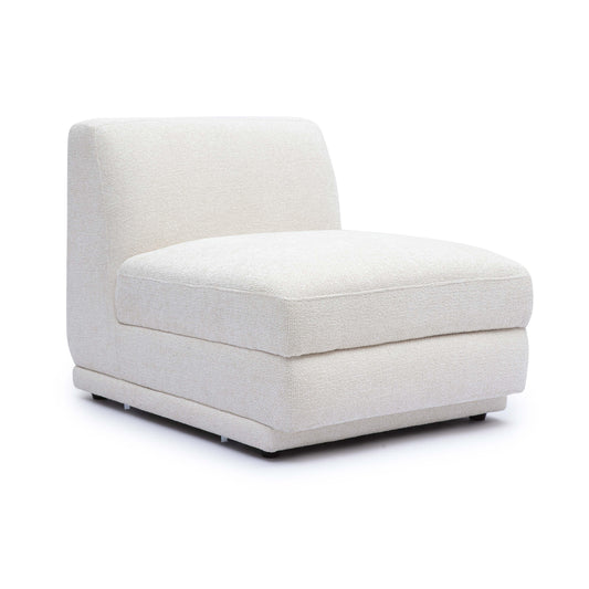 Perry Cream Performance Chenille Modular Armless Chair - Default Variant