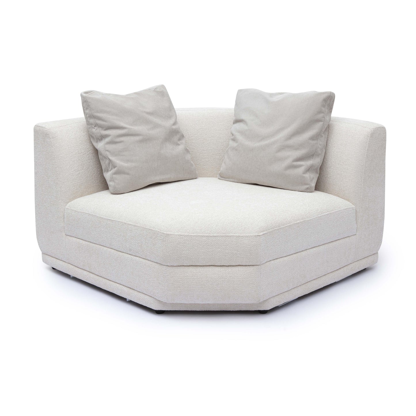 Perry Cream Performance Chenille Modular Wedge Corner Chair - Default Variant