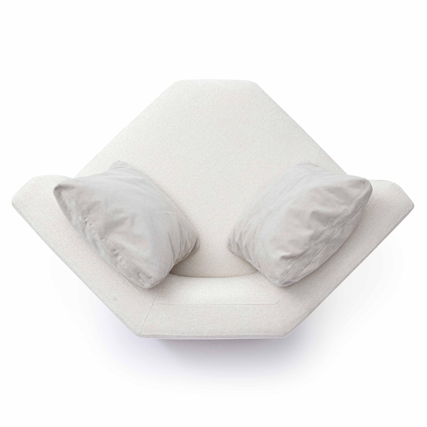 Perry Cream Performance Chenille Modular Wedge Corner Chair
