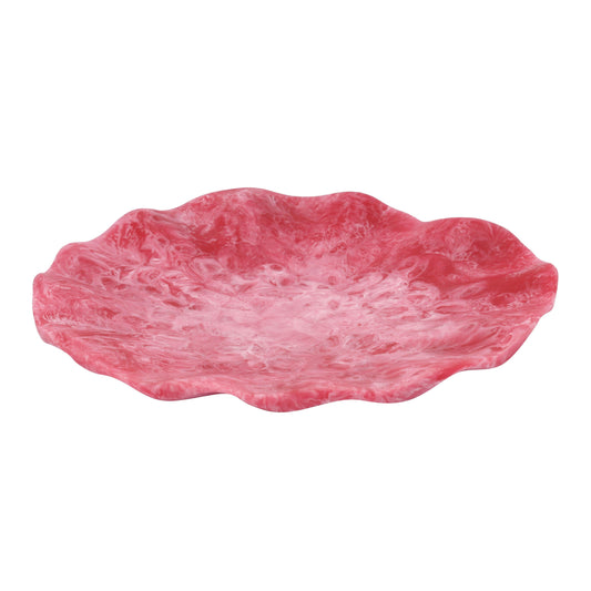 Mera Resin Petal Tray - Red