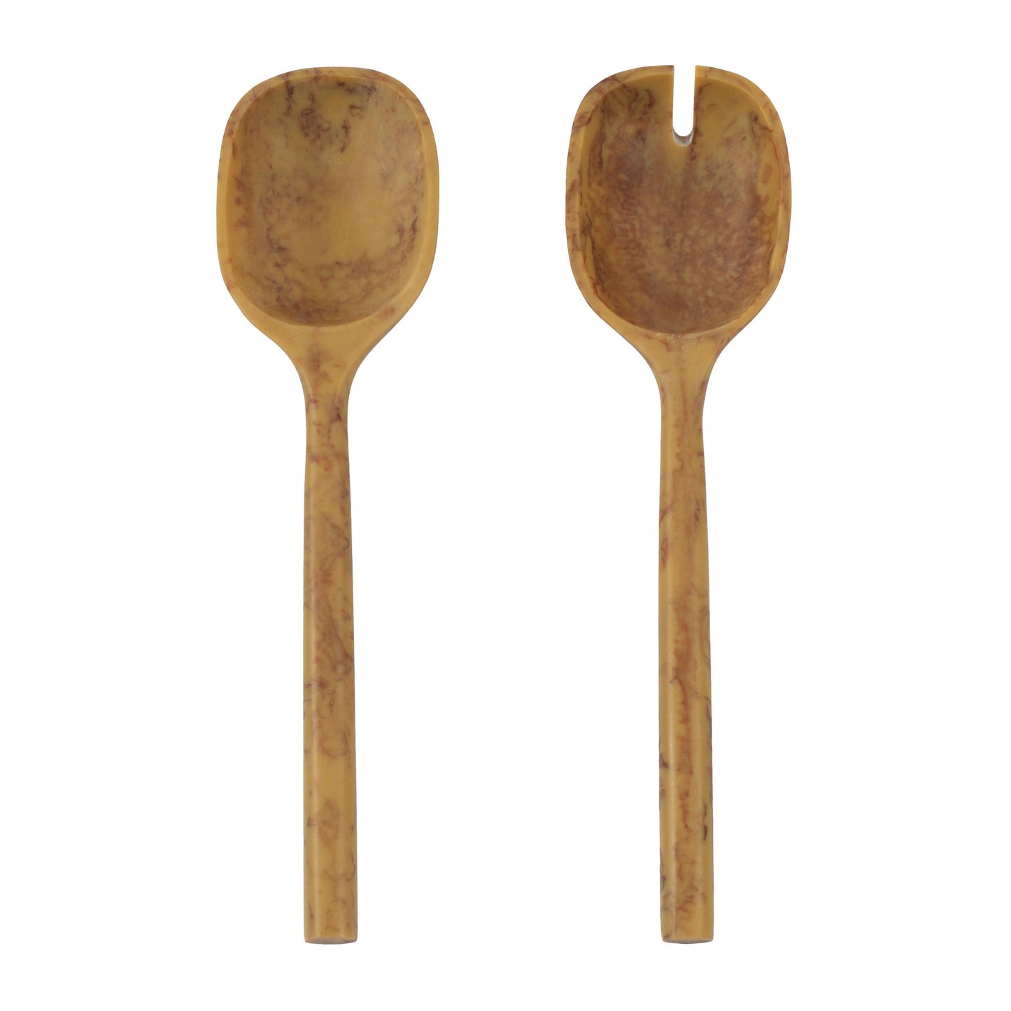 Mera Resin Serving Spoons - Set of 2 - Mustard Yellow