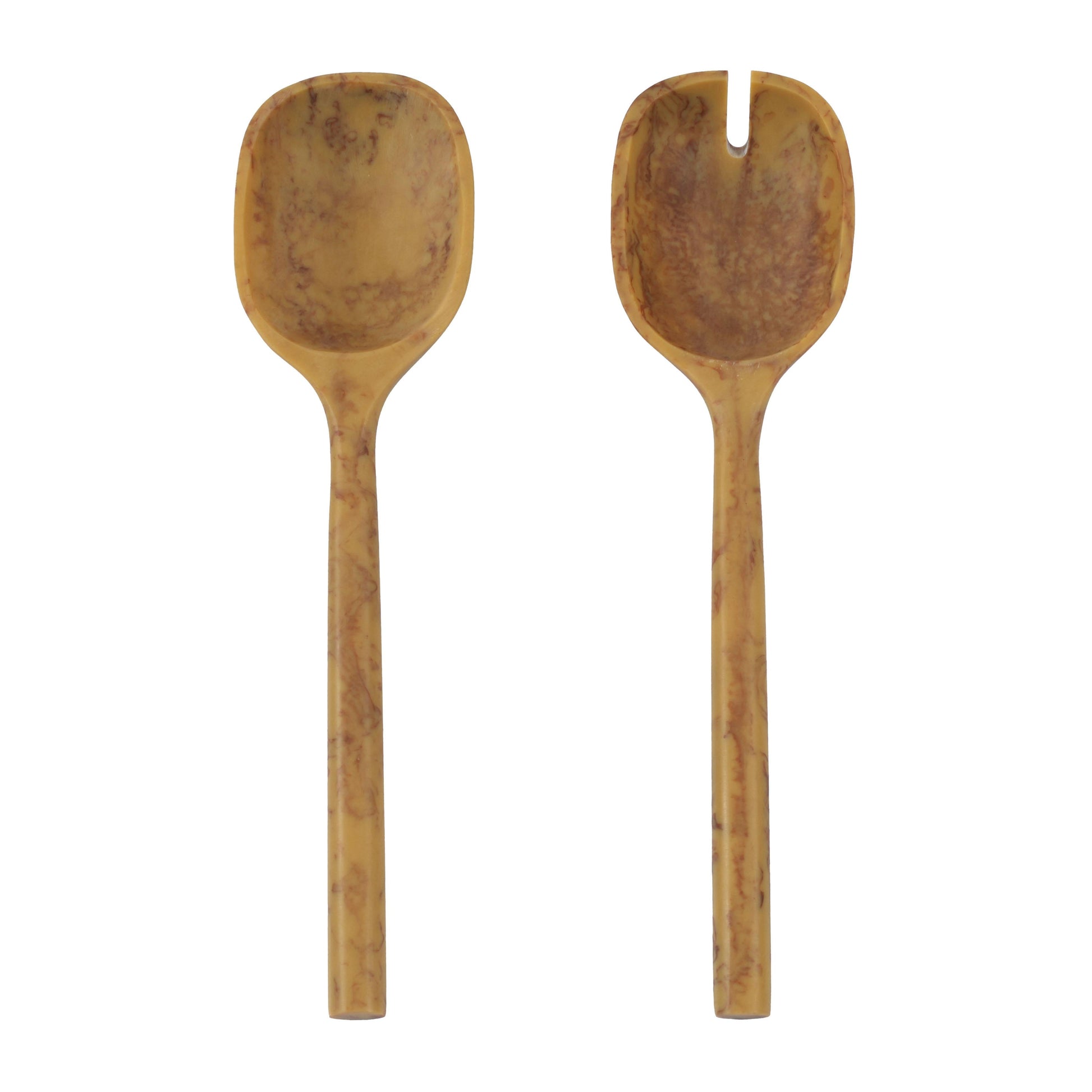 Mera Resin Serving Spoons - Set of 2 - Mustard Yellow