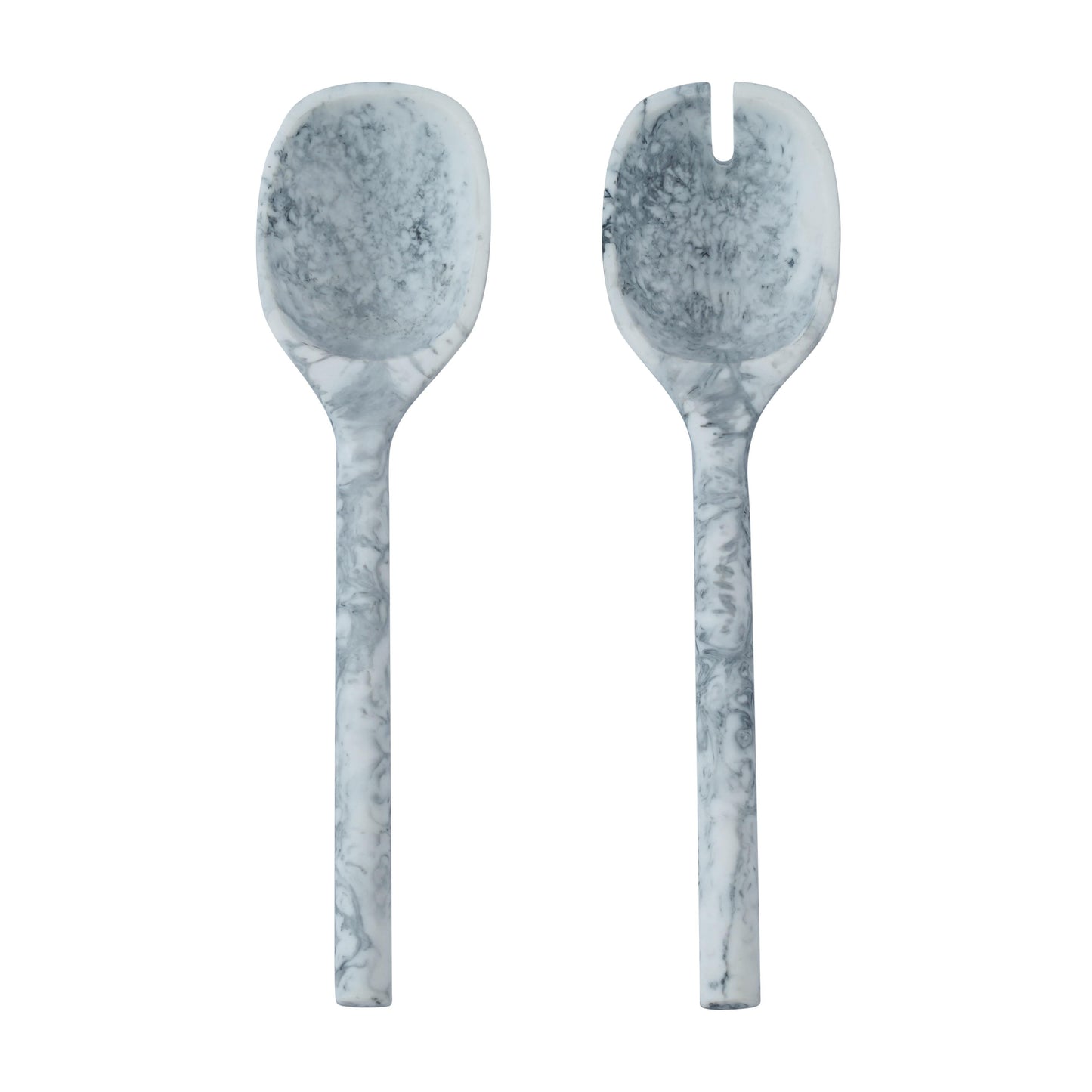 Mera Resin Serving Spoons - Set of 2 - Black and White
