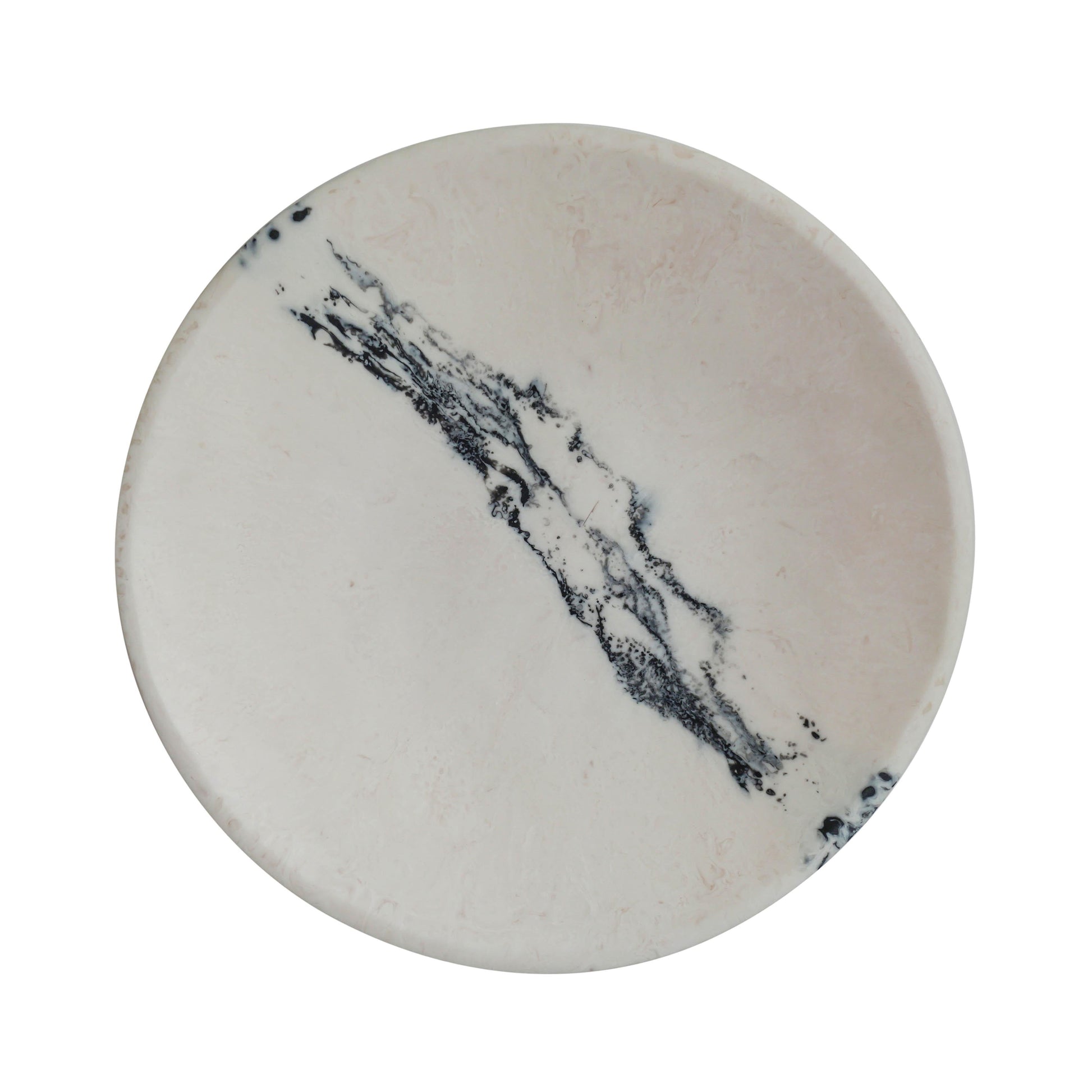 Ikani Black &amp; White Resin Serving Plate