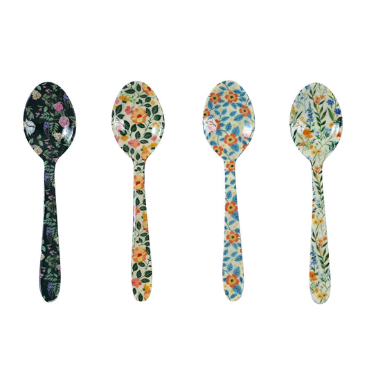 Planted Tea Spoons in Mixed Garden Prints - Set of 4 - Default Variant