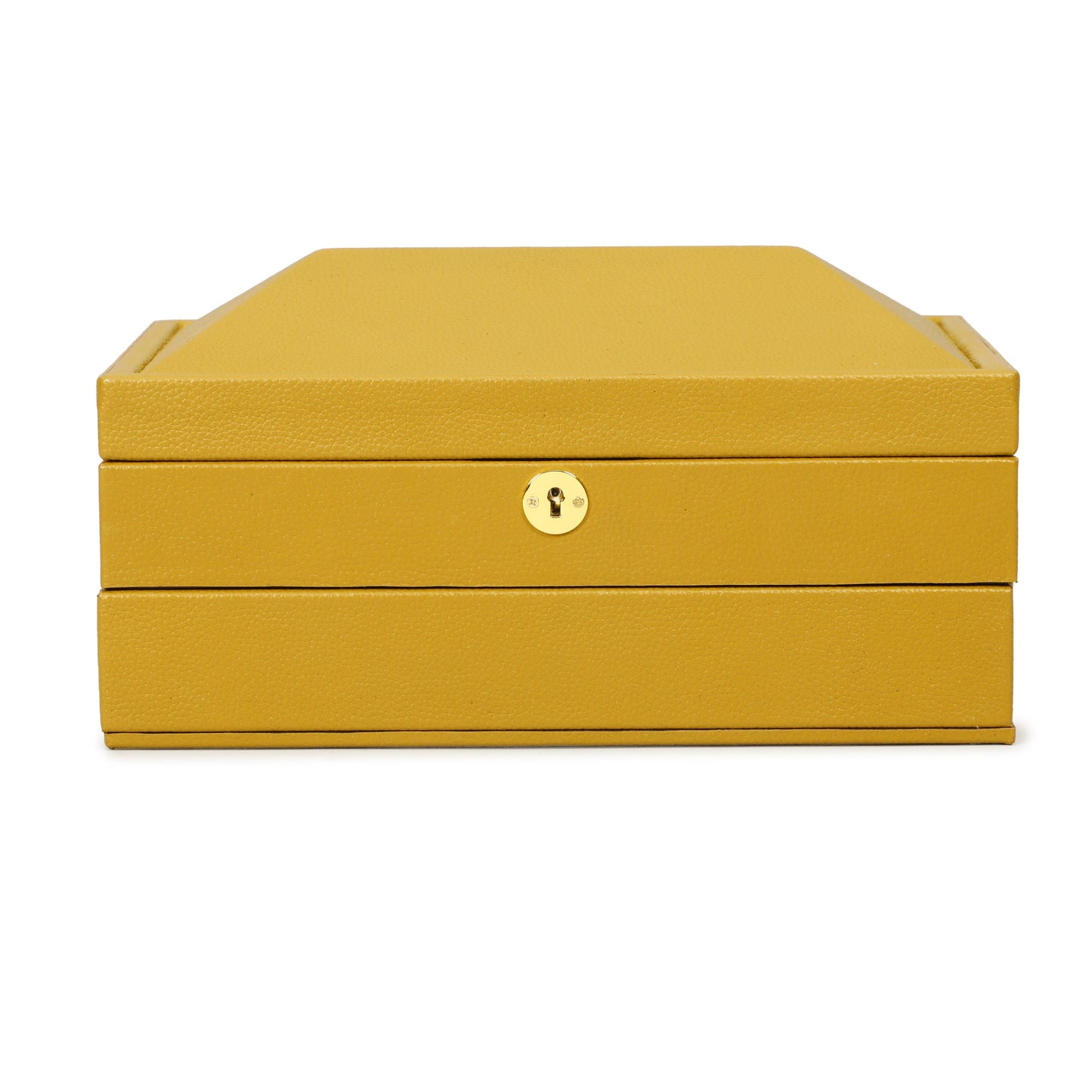 Knox Mustard Yellow Vegan Leather Contract-Grade Jewelry Box - Default Variant