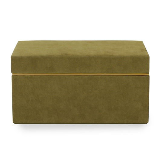 Pisa Green Vegan Suede Contract-Grade Storage Box - Default Variant