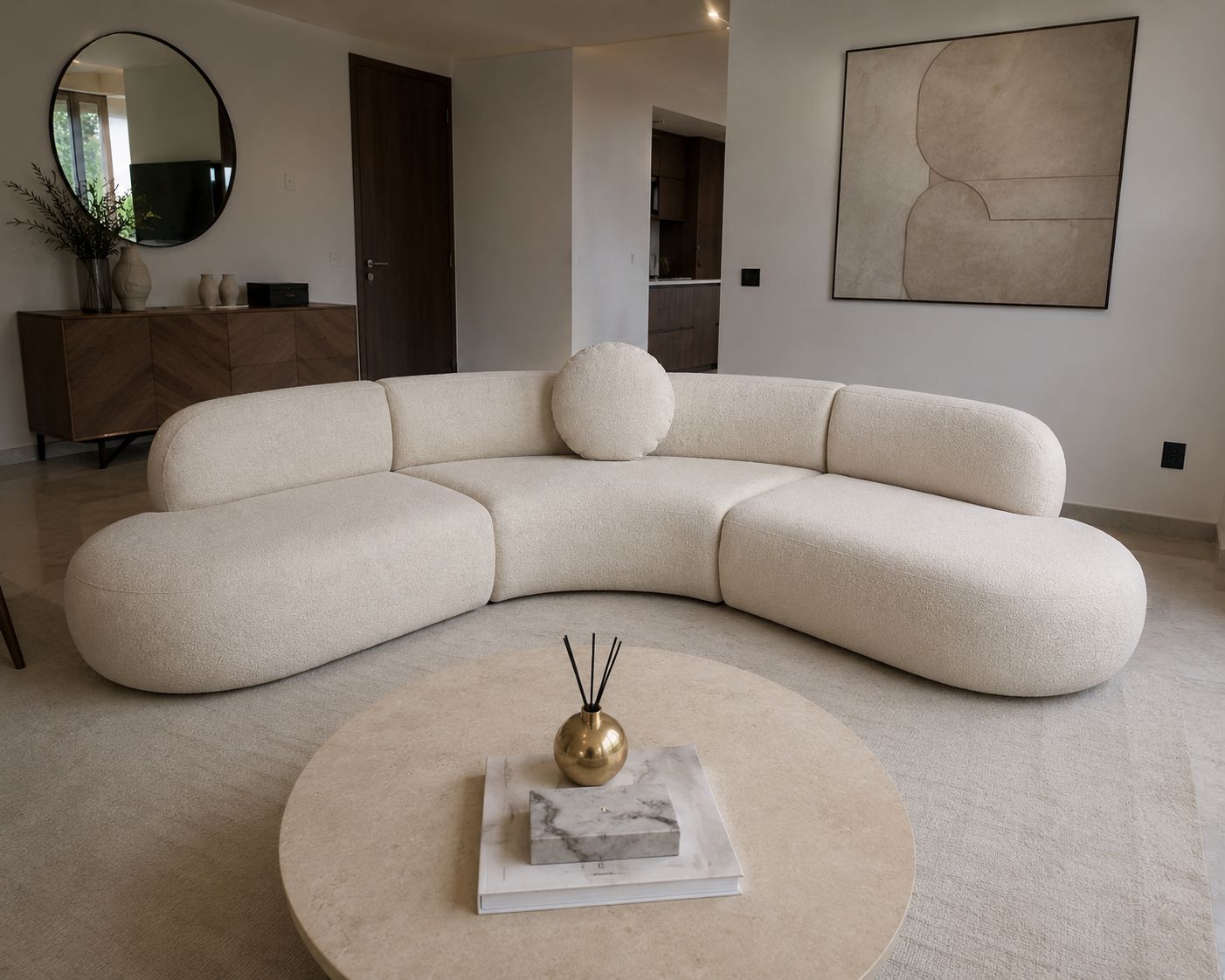 Broohah 3-Piece Performance Fabric L-Shaped Sectional
