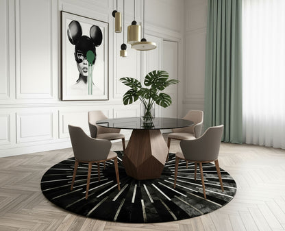 Rackham + Megan - Mid-Century Modern Walnut Dining Set 5 PC - SET 5 PC