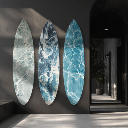 Aqua Obsidian | Surfboard Gallery Wall