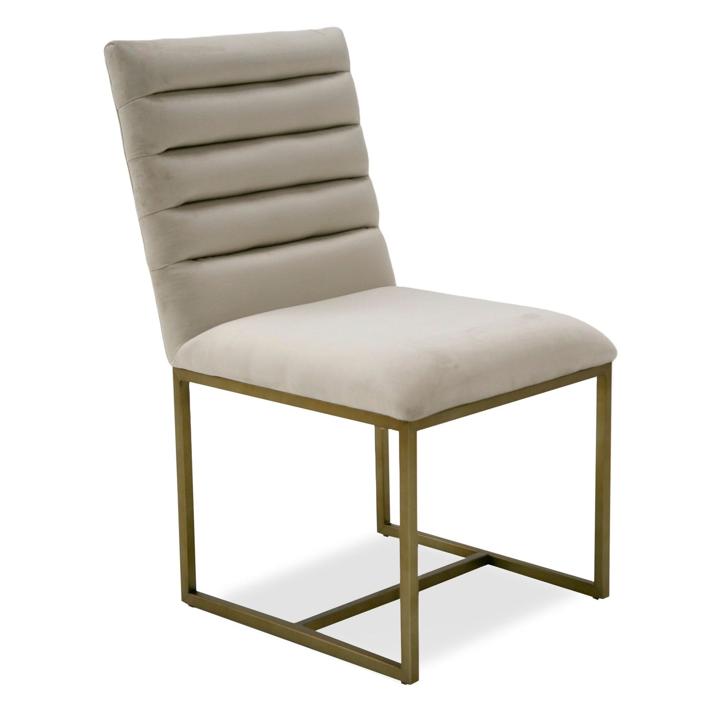 Barker - Modern Beige & Brush Gold Dining Chair (Set of 2)