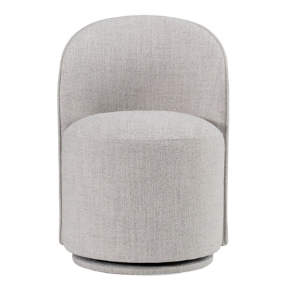 Correa - Modern Light Grey Fabric Swivel Dining Chair
