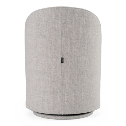 Correa - Modern Light Grey Fabric Swivel Dining Chair