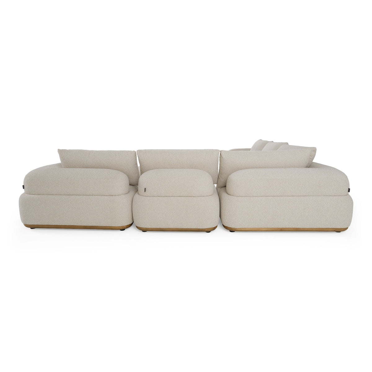 Evans - Contemporary Off-White Fabric Modular Sectional Sofa-5-Piece Sectional