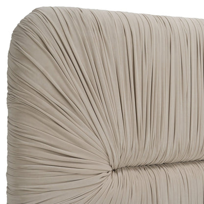 Florence - Modern Beige Velvet + Gold Bed