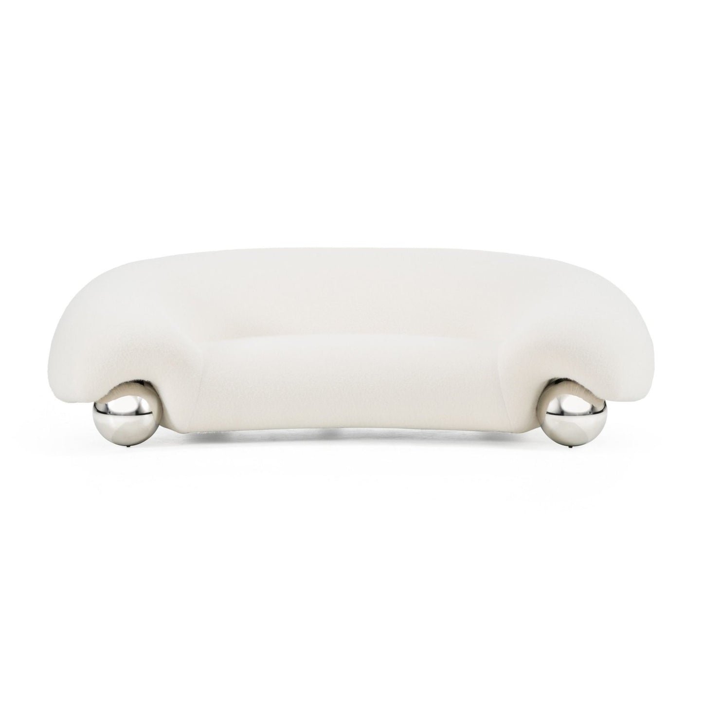 Fortune - Contemporary White Fabric Sofa