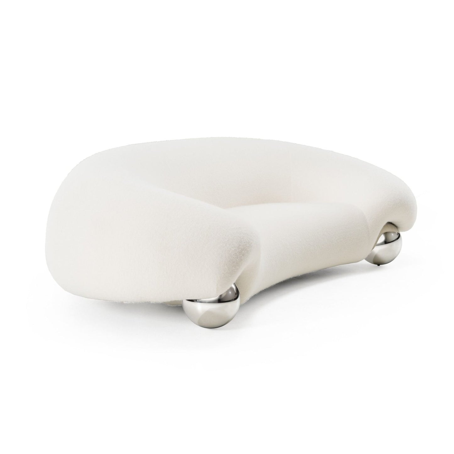 Fortune - Contemporary White Fabric Sofa