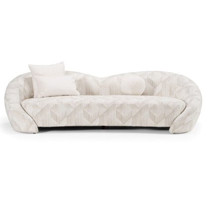 Gentle - Modern Beige Pattern Fabric Sofa
