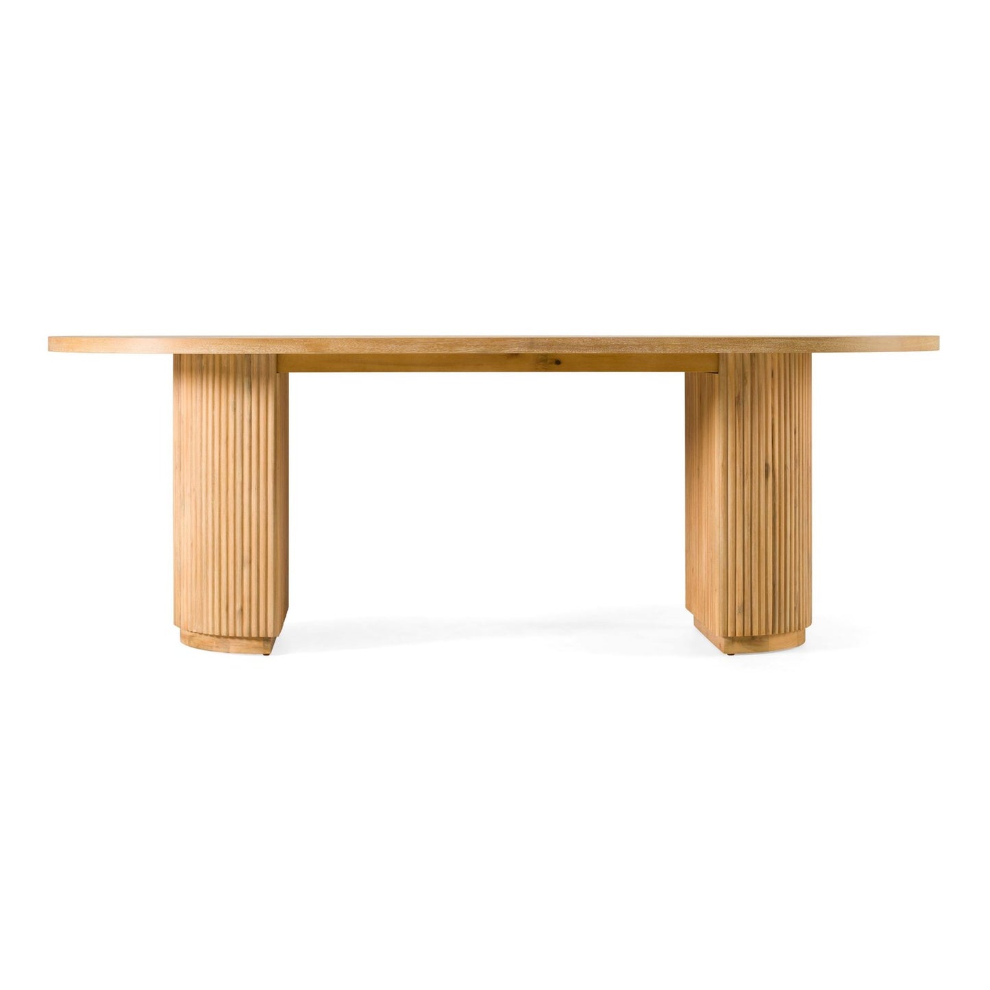 Jacobson - Modern Natural Acacia Oval Large Dining Table